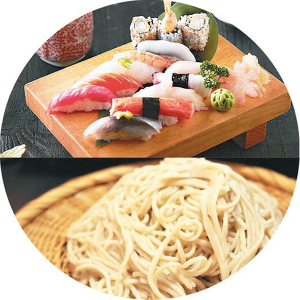 壽司、刺身和蕎麥麵都是低脂的日式美食。