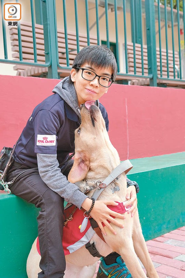 Ellen成為盲導犬訓練員已有約3年光景，她認為想成為導盲犬訓練員必須鍾意狗和有愛心。