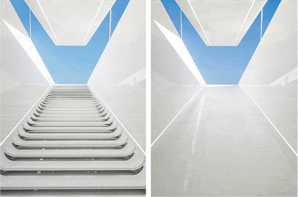 入口樓梯採用可開合設計。