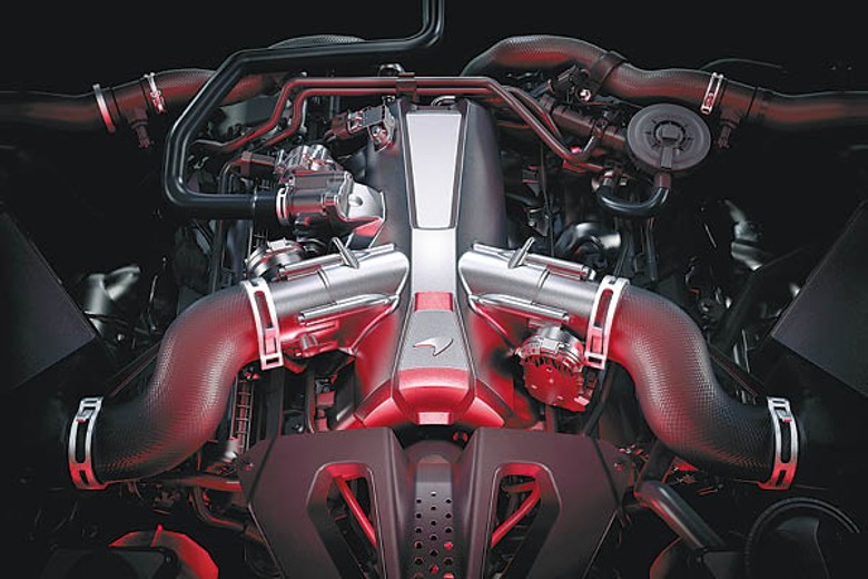 這具中置4.0L V8雙渦增壓引擎，可爆發出750PS強悍馬力。