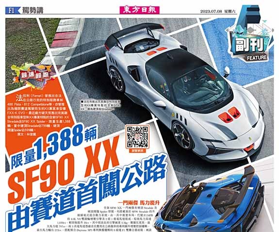 限量1,388輛 SF90 XX由賽道首闖公路