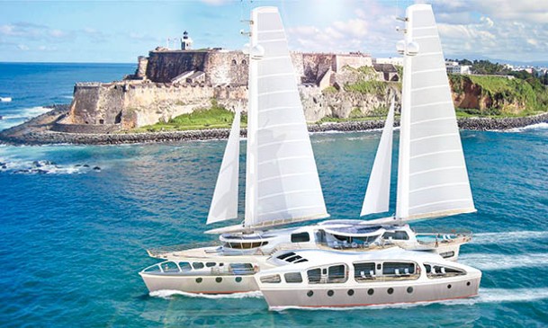 長度約54米的「Epiphany」，配備622平方米的半剛性帆。
