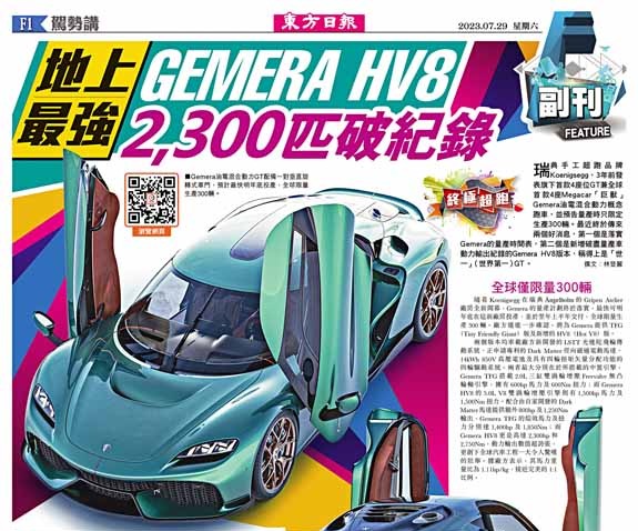 地上最強GEMERA HV8 2,300匹破紀錄