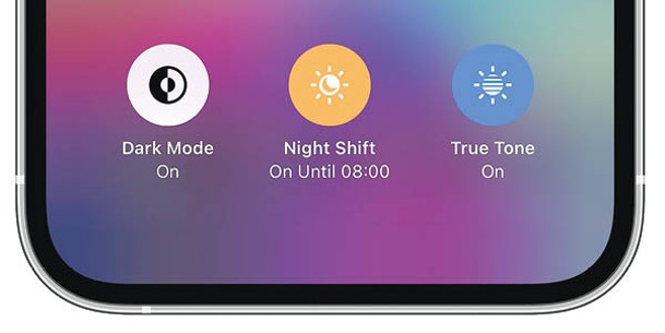 iOS的「Night Shift」功能可將屏幕變成暖色調。