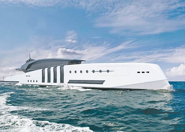 由職業賽車手設計的概念遊艇「Eleuthera」，長111米，可用於跨洋巡航。