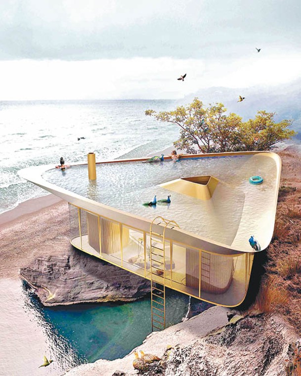 「Summer House」的最大賣點莫過於屋頂的露天泳池。©Anti Reality