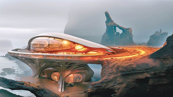 「Martian Home」的設計前衞，像在科幻片出沒的太空船。（c Setareh Ilka）