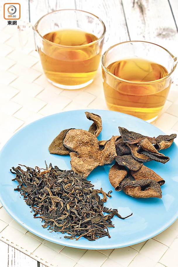 陳皮普洱茶可促進消化功能。