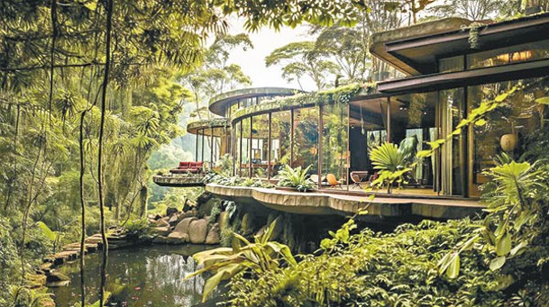 「Costa Rican Jungle Lodge」以哥斯達黎加的叢林深處為據點。（ig@ftmedesign）