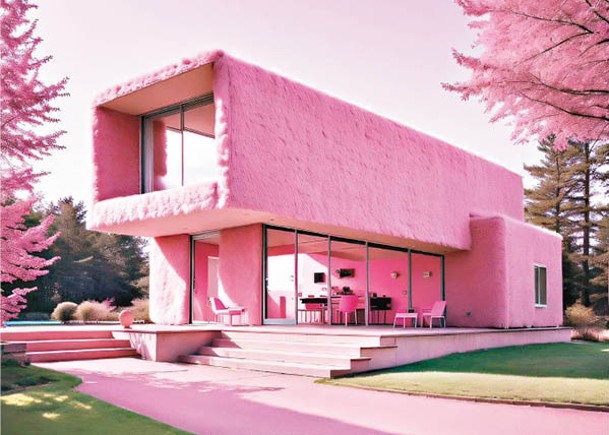 「Pink Fluffy Barbie Houses with Pink Fluffy Barbie Rooms」的設計充滿夢幻色彩！（ig@panchevamonika）