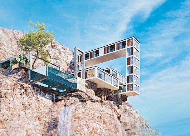 貌似由俄羅斯方塊堆疊而成的「Mountain House」，是伊朗建築師Milad Eshtiyaghi的成名作。（ig@miladeshtiyaghi）
