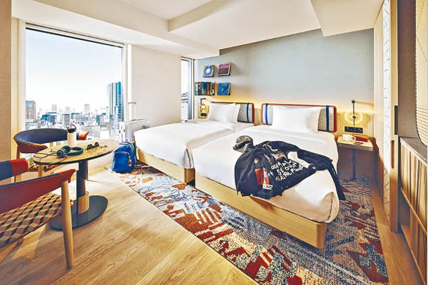 設有272間客房的Hotel Indigo東京涉谷，房間布置切合涉谷的潮味。