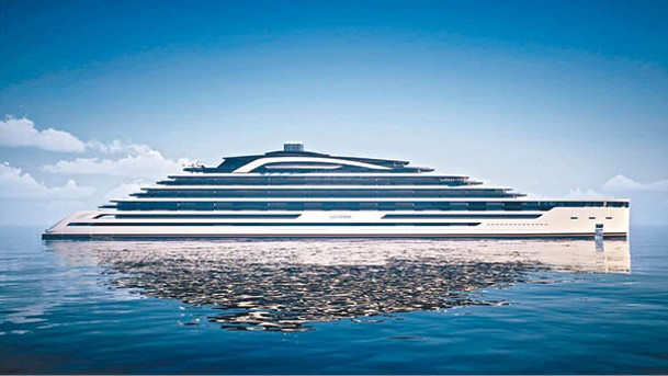 長320米的住宅式遊艇「Ulyssia」，其概念於早前舉行的棕櫚灘國際船舶展曝光。（Ulyssia Residences AG）