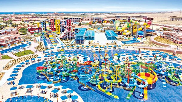 埃及最大的水上樂園Neverland Aqua Park，內有甚多好玩設施。
