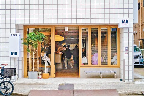 位於東京森下站和清澄白河站中間的Beer Vista Brewery，店面寧靜悠閒。