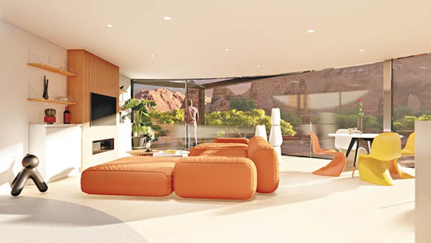 內部設計以米色為主調，配搭鮮色家具，營造出舒適的生活氛圍。（Vuk Nemanja Zoraja）