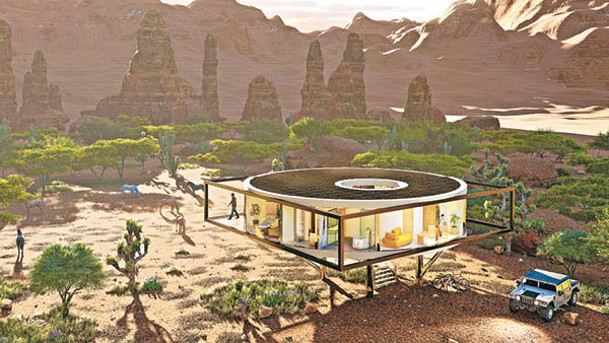 「Art House in Desert」的造型像一隻巨型硬碟。（Vuk Nemanja Zoraja）