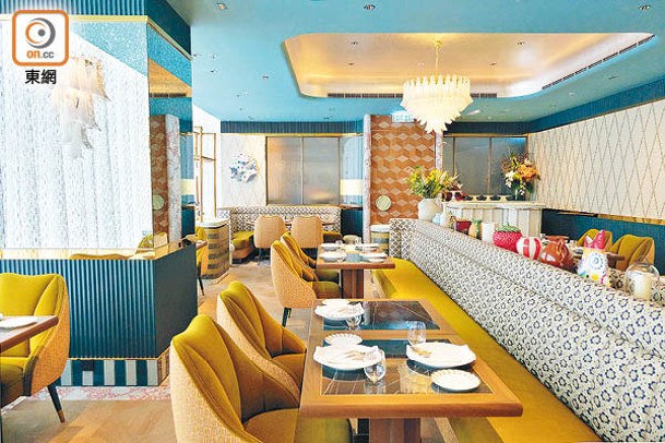 餐廳以20世紀50年代意大利風格作主題，典雅高貴。
