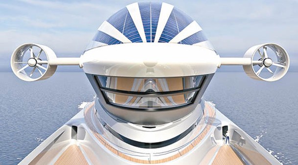 「Colossea」可透過飛艇的螺旋槳獲得更有效率的航行體驗。<br>（Lazzarini Design Studio）