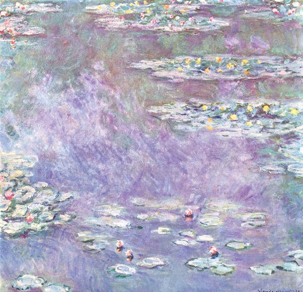 莫奈家中花園種滿紫藤，池面有盛開蓮花，帶來豐富的畫作靈感，好似《睡蓮》系列就有逾200幅作品。