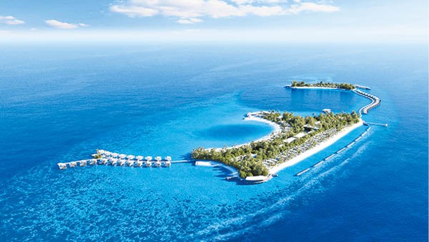 「Jinnathgau」位於馬爾地夫的法弗環礁，坐擁無敵海景。（Spaces Inc.）