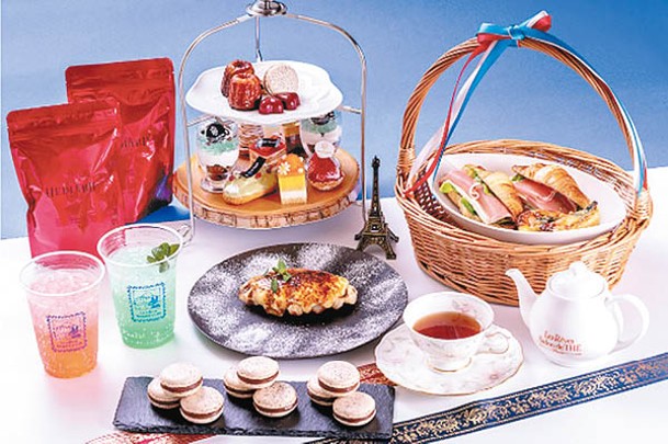 限定菜單包含法國特有甜品，如可麗露和紅茶馬卡龍等。