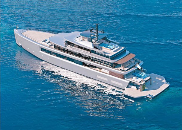 一身鉑灰色的「B.Loft 65M」，內外設計均極具時尚感。（Benetti Yachts）