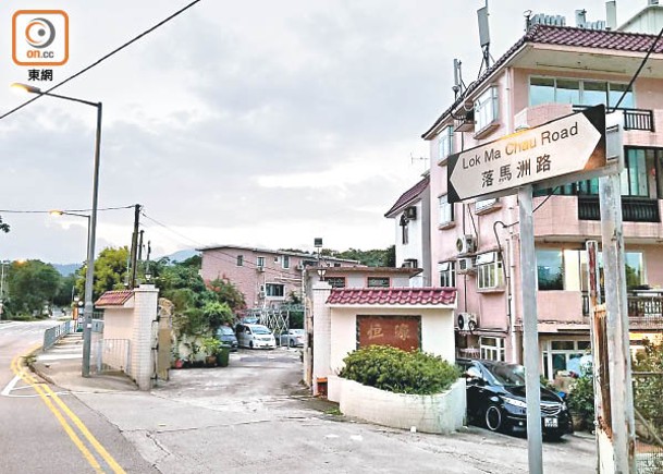 現場落馬洲路。（文健雄攝）