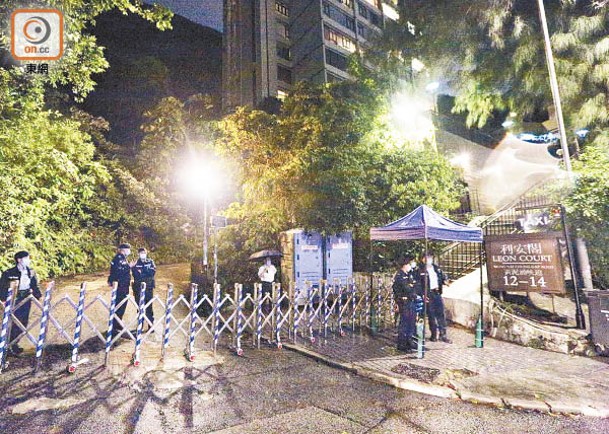 灣仔利安閣列為指明「受限區域」強制檢測。（袁以諾攝）