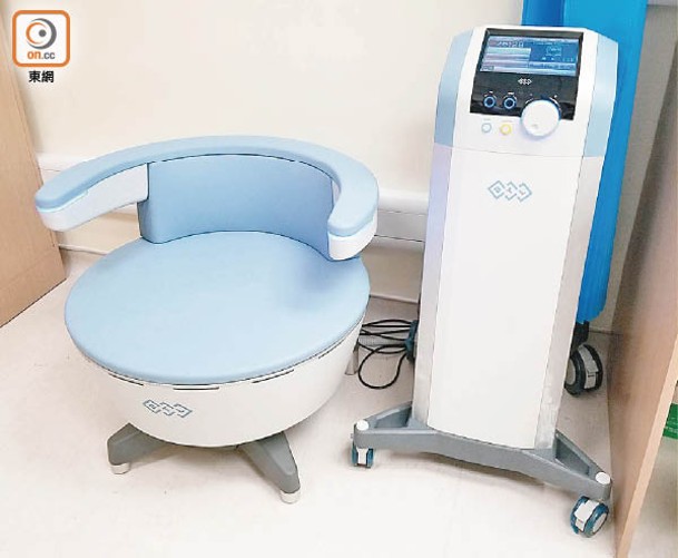 尿失禁電磁治療椅可訓練病人盤底肌肉收縮力。