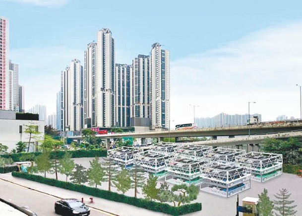 荃灣海盛路的拼圖型自動泊車系統將於今年第4季啟用。