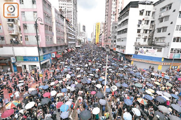 大批巿民於前年7月27日參與「光復元朗」遊行。