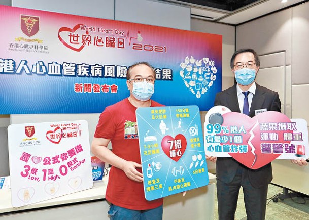 陳藝賢（右）表示超重、肥胖及慢性病如三高等亦會增加心血管負擔。