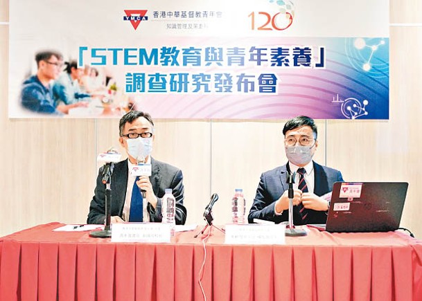 劉國良（左）表示，做好STEM教育需要學生、學校及家長配合。