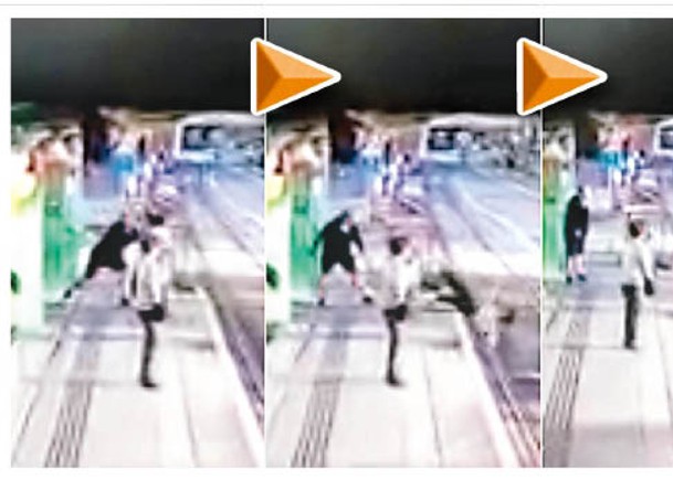 本周日輕鐵大興北站發生乘客被人推落路軌事件。