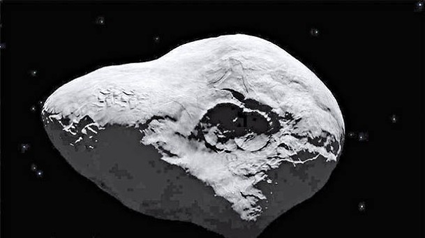 實時3D模擬圖像（2021 JM6小行星）。