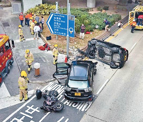 龍翔道：龍翔道發生3車相撞意外。