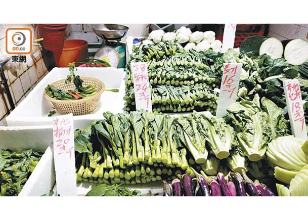 蔬菜批發價較本月初跌近半