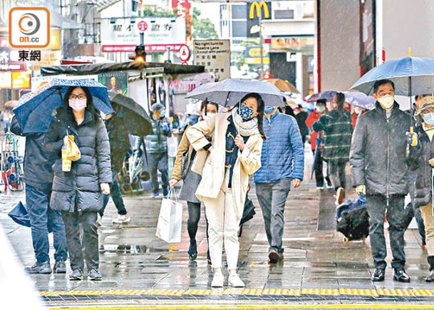 天文台料未來一兩日轉冷兼間中有雨。