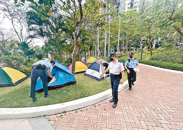 沙田：跨部門巡查多個市民聚集黑點。