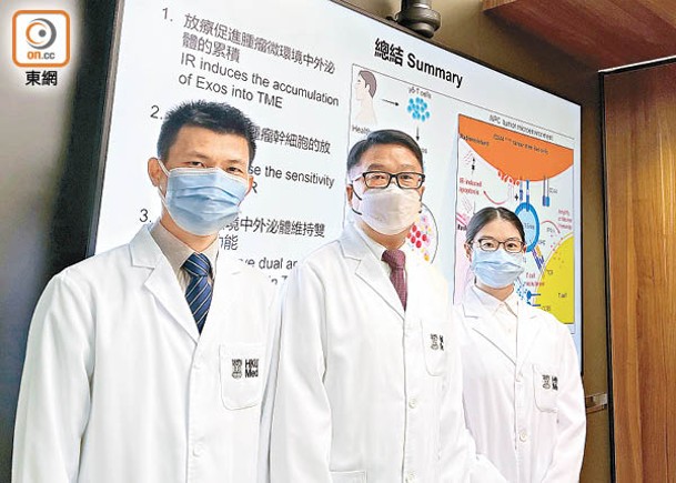 港大醫學院研究團隊發現針對鼻咽癌的新治療方法。（梁皓芊攝）