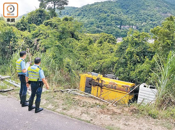 警方到場調查。（朱偉坤攝）