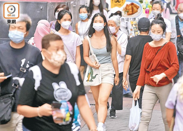 衞生署指若本港疫情升勢持續，不排除重新收緊社交距離措施。（高嘉業攝）