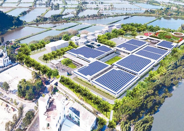 元朗淨水設施亦配置超過5,000塊太陽能光伏板發電。