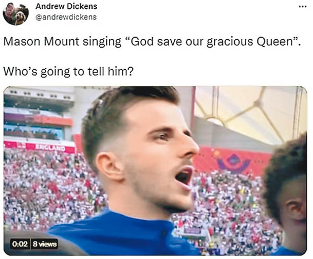 美臣蒙特被指唱錯英國國歌歌詞。