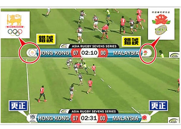 出錯標誌事件歷時約21秒才被更正。