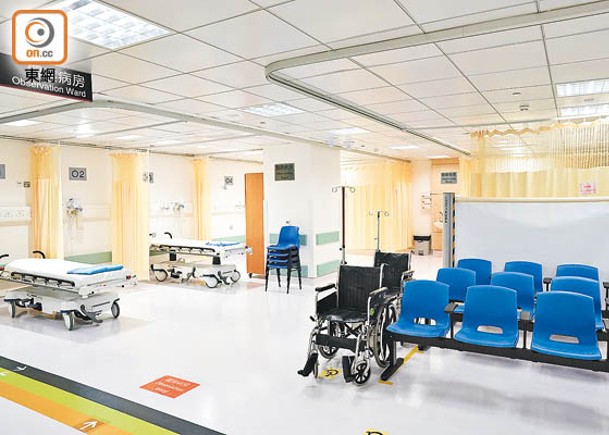 屯門醫院急症室擴建部分將啟用。（袁志豪攝）