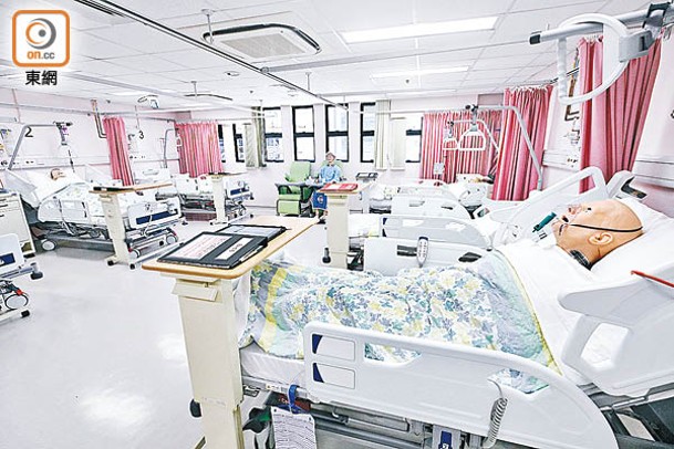 護士學校內設有模擬病房。