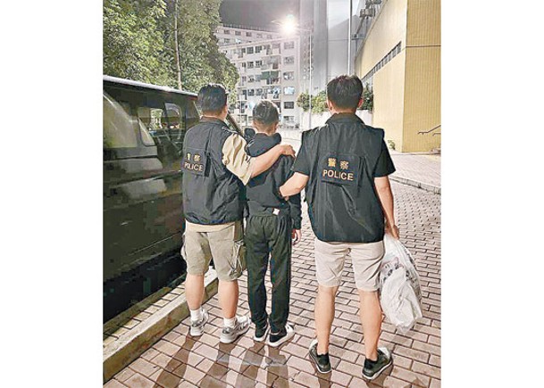 香港仔：被捕男子。