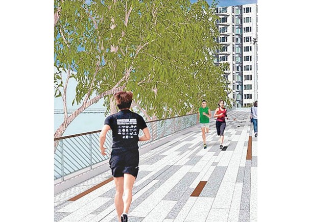 尖東海濱擬打造「體育星光大道」  美化一公里緩跑徑  設飲水機避雨亭